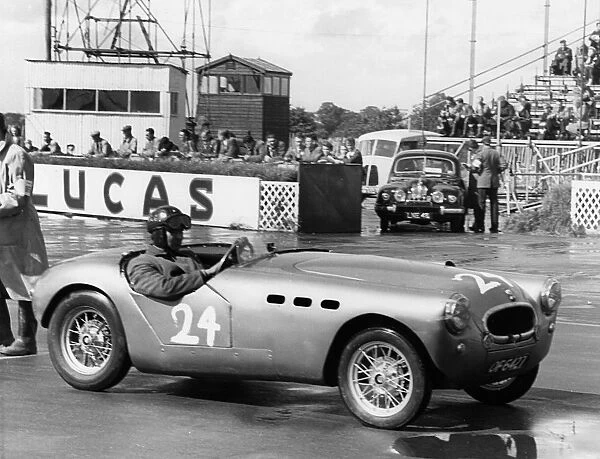 Austin Special, J. W. Whitehouse at Silverstone 1954. Creator: Unknown