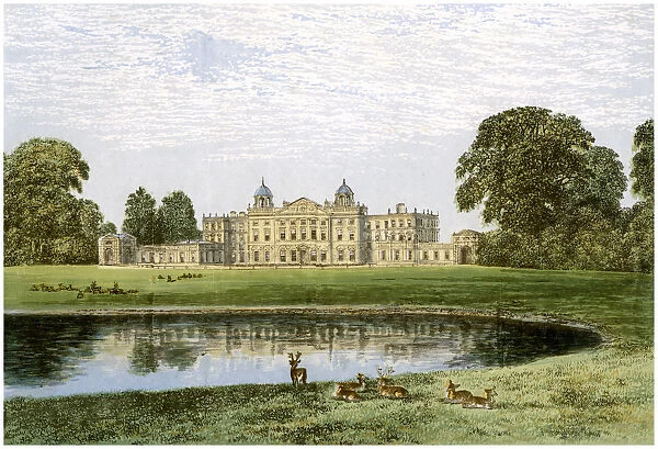 Badminton House, Gloucestershire, home of the Duke of Beaufort, c1880