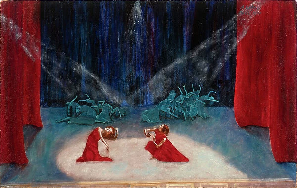 Ballet scene, 1946. Creator: Exter, Alexandra Alexandrovna (1882-1949)