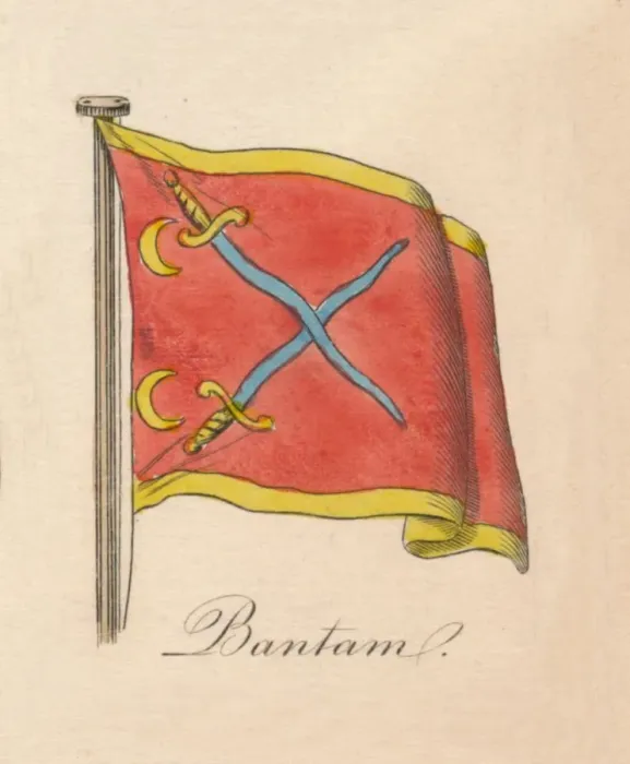 Framed Print : Bantam Naval Flag Print, 1838