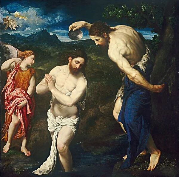 The Baptism of Christ, c. 1535  /  1540. Creator: Paris Bordone