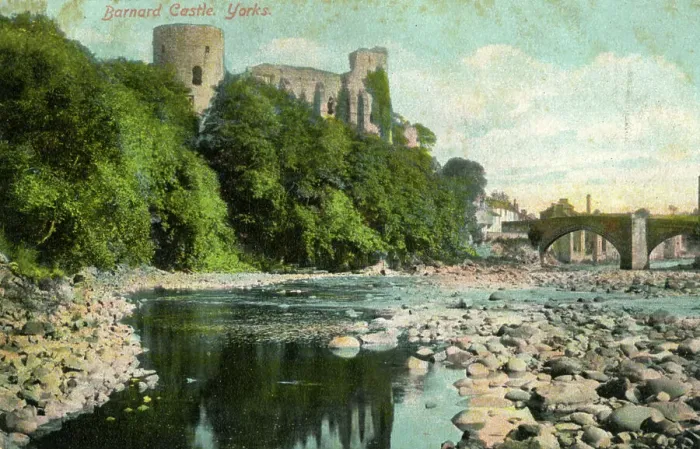 Framed Print : Barnard Castle Print, Durham, c1905: Ruins Overlooking the River Tees Framed Print : Barnard Castle Print, Durham, c1905: Ruins Overlooking the River Tees