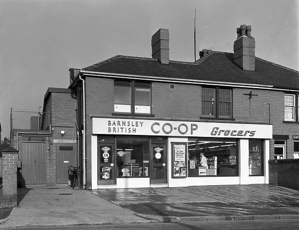 Barnsley Co-op, Kendray branch exterior, Barnsley, South Yorkshire, 1961. Artist
