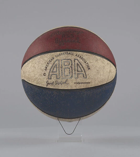 Basketball used in American Basketball Association games, ca. 1967. Creator: Rawlings