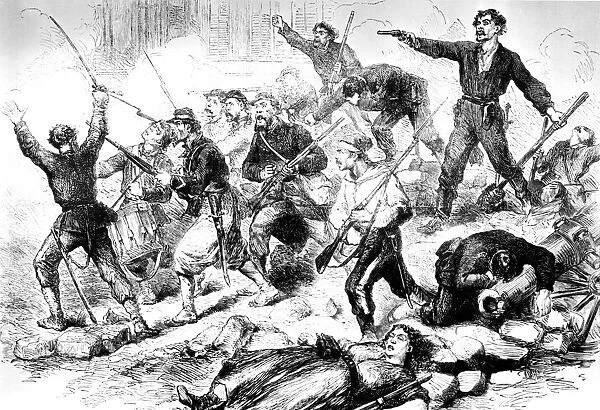 The last battle of the Communards May 1871, Paris Commune