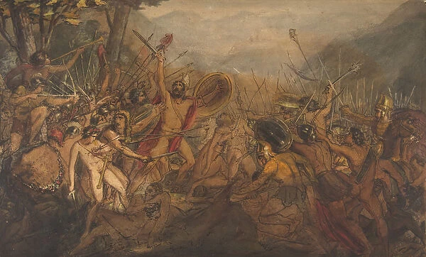 Battle Scene, 19th century. Creator: Francois Joseph Heim