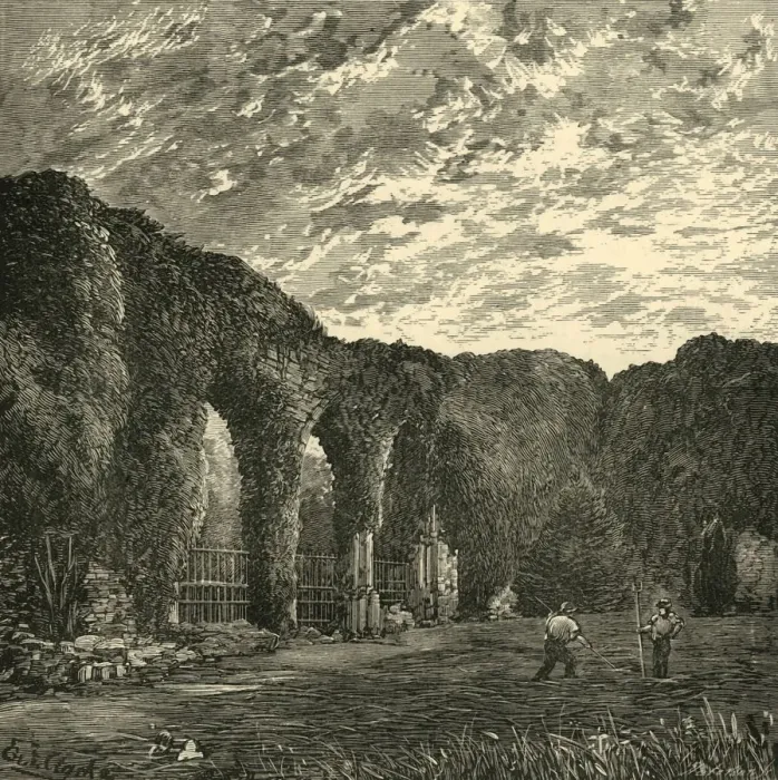 Framed Print : Beaulieu Abbey Print, 1898