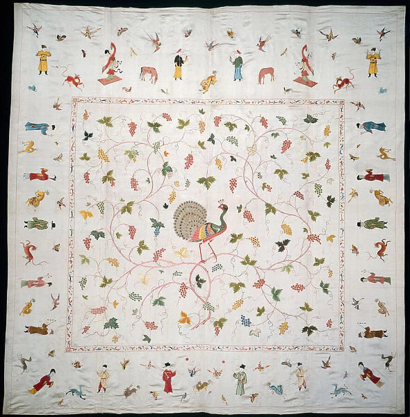 Bedcover, China, Qing dynasty (1644-1911), 1750  /  1800. Creator: Unknown