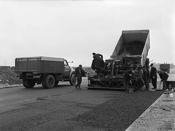 A Bedford A3S tipper on the site of Manvers coal prep plant, South Yorkshire, 1955