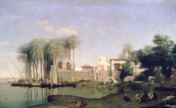 Beni Suef on the Nile, 19th century. Artist: Prosper Georges Antoine Marilhat