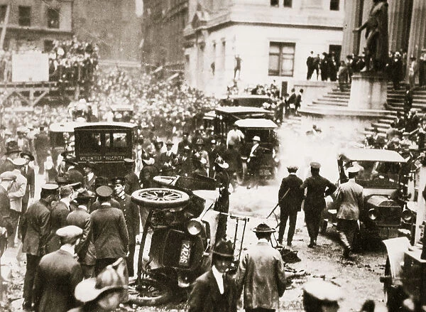 Bomb blast opposite the offices of JP Morgan & Co, New York, USA, 16 September, 1920