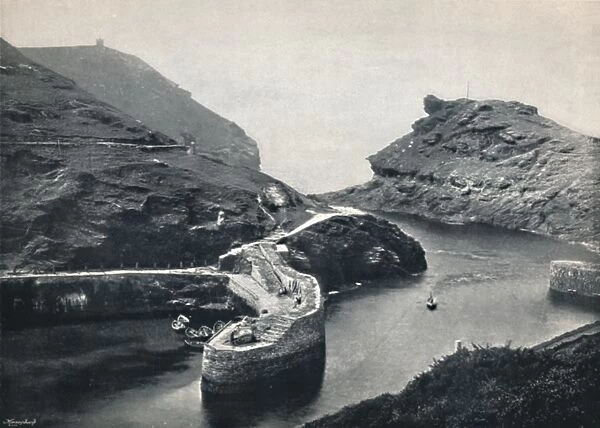 Boscastle - View of the Harbour, 1895