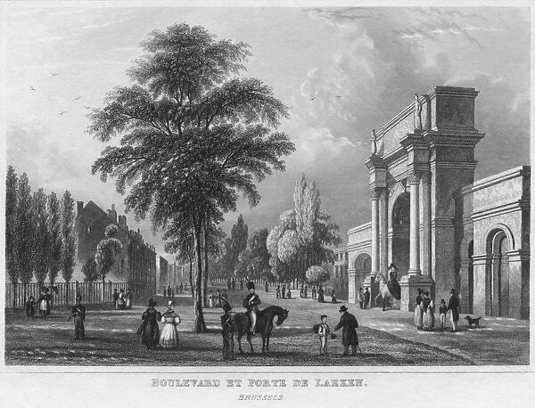Boulevard Et Porte De Laeken. Brussels, 1850. Artist: Archelaus Cruse