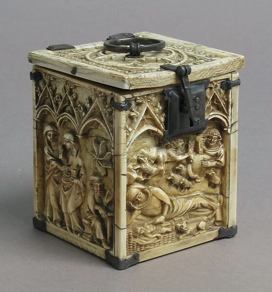 Box with Scenes from the Infancy of Christ, French, 14th century. Creator: Unknown