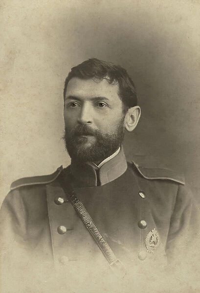 Brigade Commander Ismail Iakovlevich Vakulenko in a Firefighter's Uniform, early 20th century. Creator: I.S.Zhut'ev i Ko