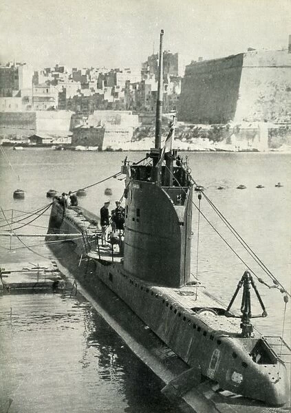 British submarine at Malta, World War II, 1945. Creator: Unknown