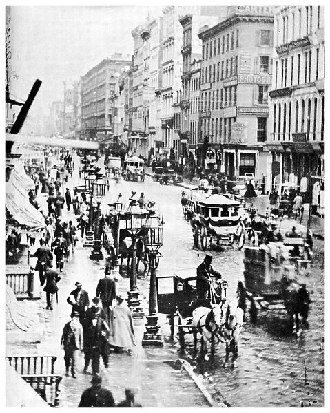 Broadway and Spring Street, New York City, USA, 1867 (1955)