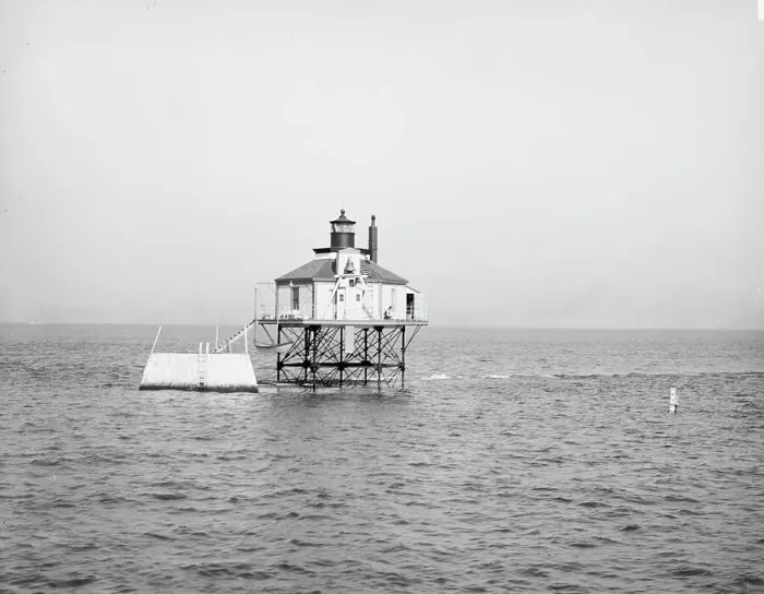 Framed Print : Bug Light Print, Boston Massachusetts c1906