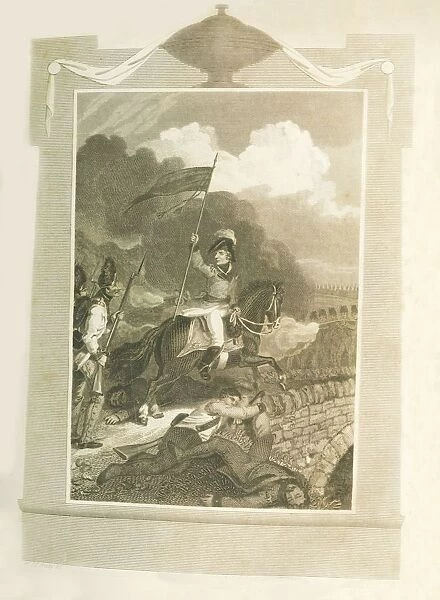 Buonaparte atttempting to force the Bridge of Arcola, (1796), 1816. Creator: Unknown