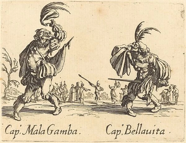 Cap. Mala Gamba amd Cap. Bellavita, c. 1622. Creator: Jacques Callot