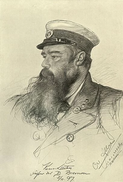 The captain of the Bremen, 1898. Creator: Christian Wilhelm Allers