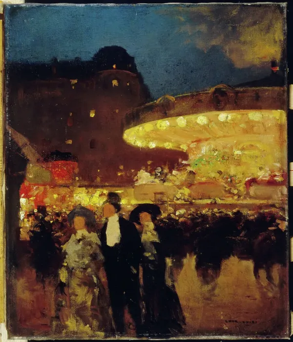 Framed Print : The Carousel Print, c1900 Framed Print : The Carousel Print, c1900