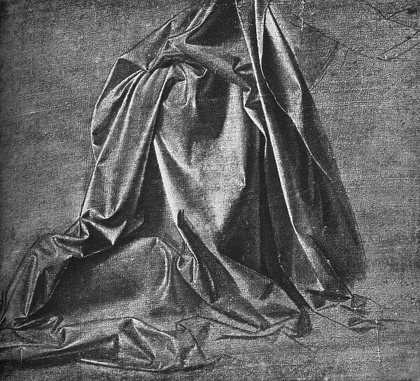 Cast of Drapery for a Figure Kneeling to the Right, c1470 (1945). Artist: Leonardo da Vinci