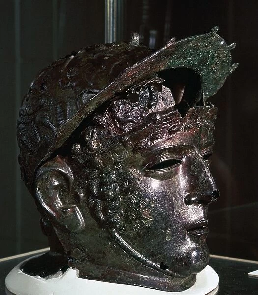 Cavalry sports helmet, Roman Britain, late 1st or early 2nd century
