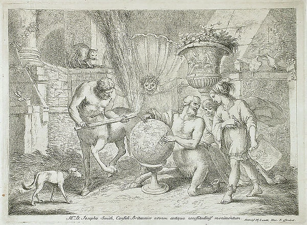 The Centaur Chiron Teaching Geography to the Young Achilles, 1759. Creator: Gaetano Gherardo Zompini