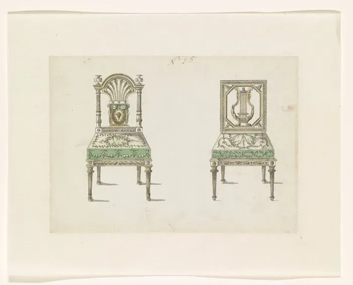 Framed Print : An 18th-Century Print of Two Chairs Framed Print : An 18th-Century Print of Two Chairs