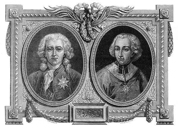Charles Alexandre de Calonne and Lomenie de Brienne, French statemen, 18th century (1882-1884). Artist: Pannemaker