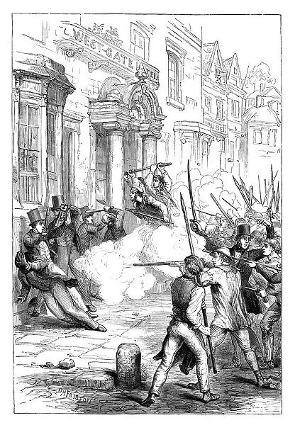 Chartist riots at Newport, Monmouthshire, 1839 (c1895)
