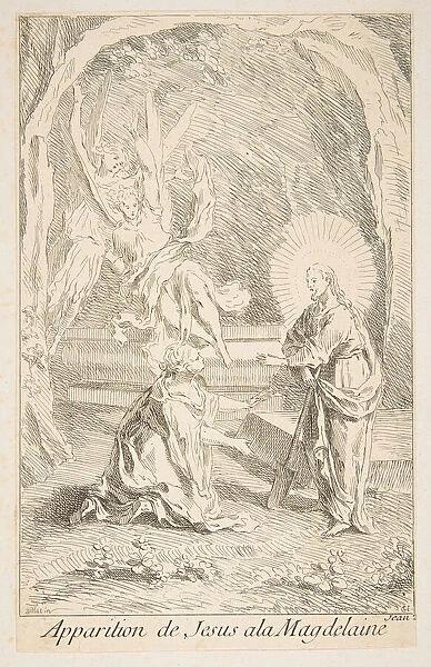 Christ appearing to Mary Magdelen. n. d. Creators: Claude Gillot, Jacques Gabriel Huquier