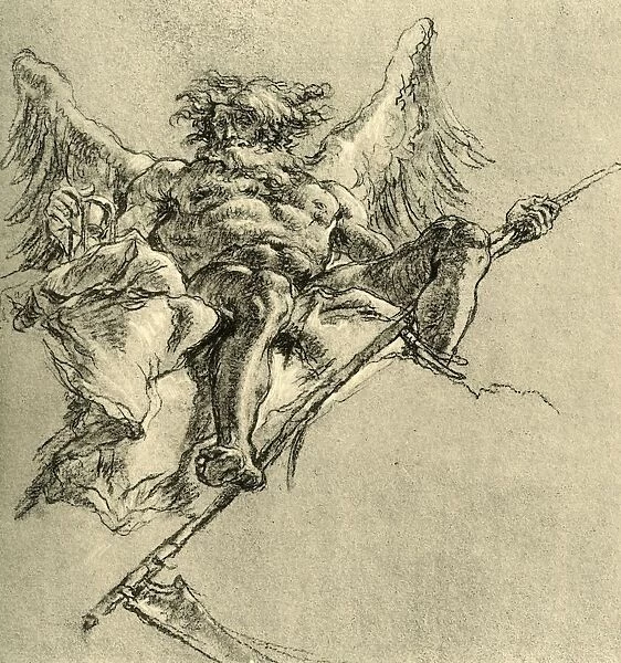 Chronos, 1752, (1928). Artists: Giovanni Battista Tiepolo, Giovanni Domenico Tiepolo