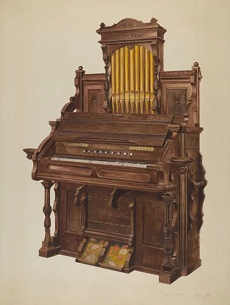 Church Organ, c. 1939. Creator: Amos C. Brinton