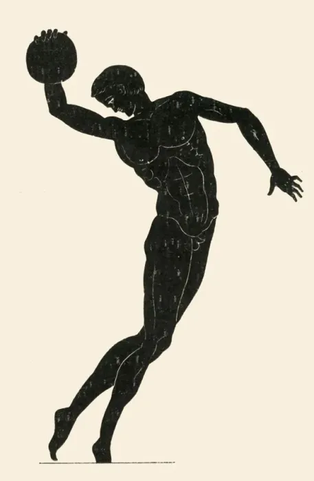 Framed Print : Classical Athlete Throwing the Discus Print, 1908 Framed Print : Classical Athlete Throwing the Discus Print, 1908