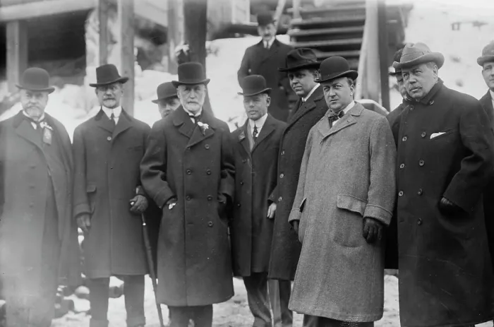 Framed Print : Print of officials at Storm King Mountain, 1912 Framed Print : Print of officials at Storm King Mountain, 1912