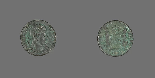 Coin Portraying Emperor Constantius II, after 340. Creator: Unknown