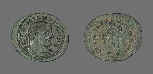 Coin Portraying Emperor Galerius, 305-311. Creator: Unknown
