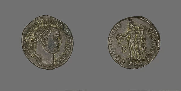 As (Coin) Potraying Emperor Galerius, 308-310. Creator: Unknown