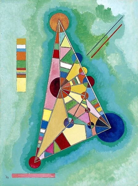 Colorful in the triangle. Artist: Kandinsky, Wassily Vasilyevich (1866-1944)