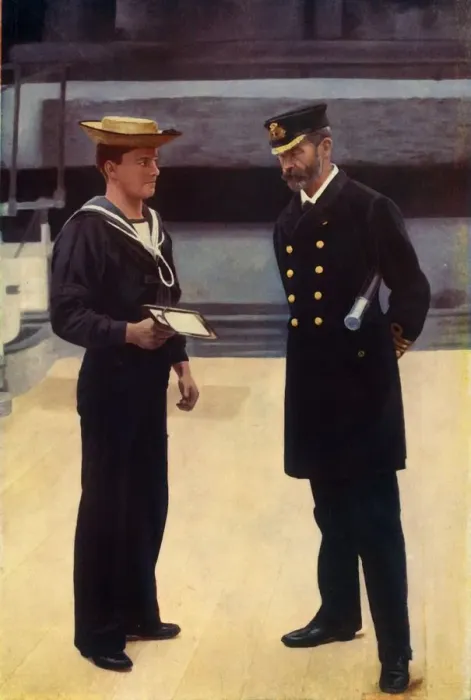 Framed Print : Heritage Images Print: Commander and Able-Seaman, R.N. 1901 Framed Print : Heritage Images Print: Commander and Able-Seaman, R.N. 1901