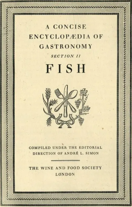 Framed Print : 1940 Print of A Concise Encyclopaedia of Gastronomy, Section II, Fish