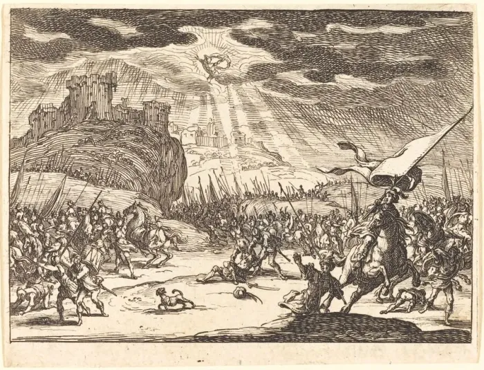 Framed Print : Jacques Callot Print - Conversion of Paul 1635 Framed Print : Jacques Callot Print - Conversion of Paul 1635
