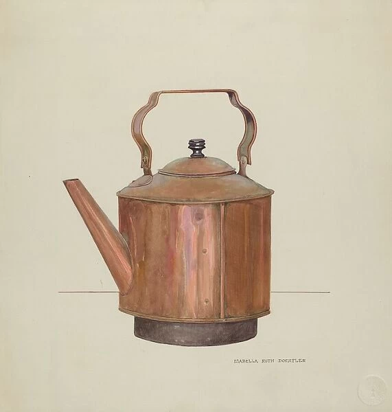 Copper Tea Kettle, 1935  /  1942. Creator: Isabella Ruth Doerfler