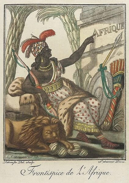 Costumes de Différent Pays, Frontispice de l'Afrique, c1797. Creator: Jacques Grasset de Saint-Sauveur