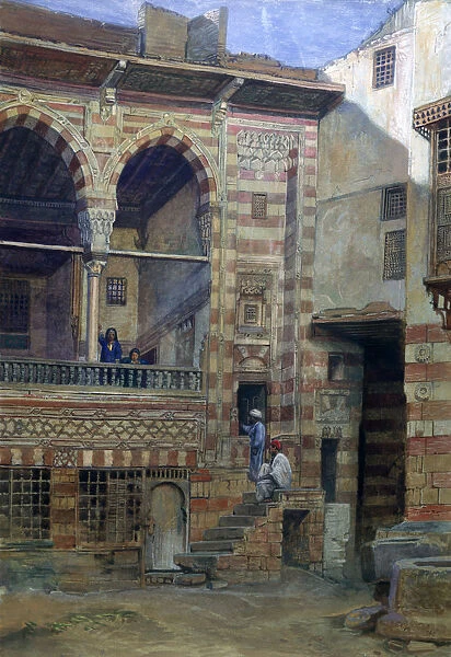 Courtyard in the House of Sheikh Sadat, Cairo, 1873. Artist: Frank Dillon