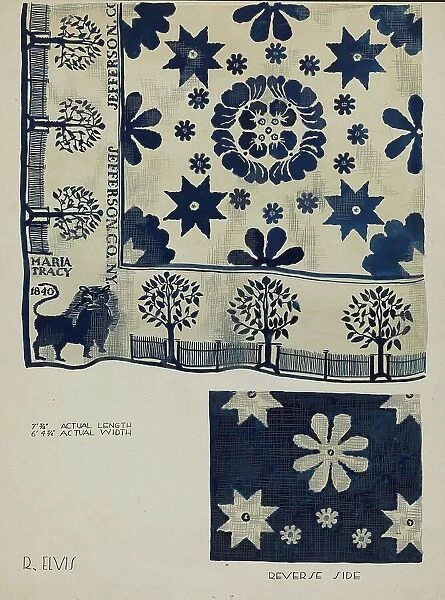 Coverlet, 1936. Creator: Roberta Elvis