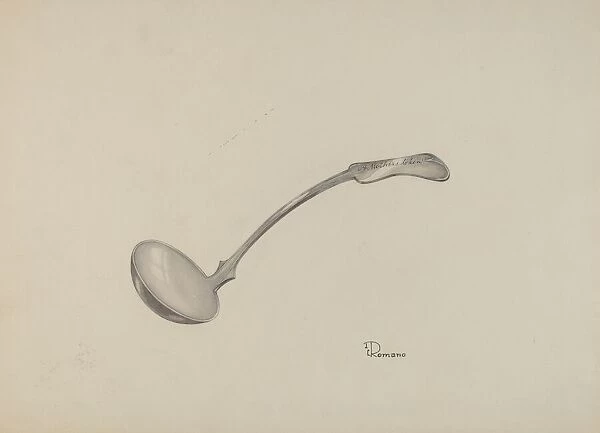 Cream Ladle, c. 1937. Creator: Josephine C. Romano