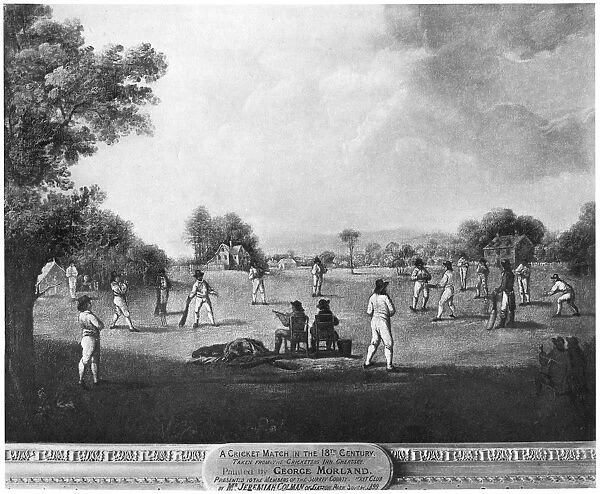 A cricket match, 18th century (1912). Artist: George Morland